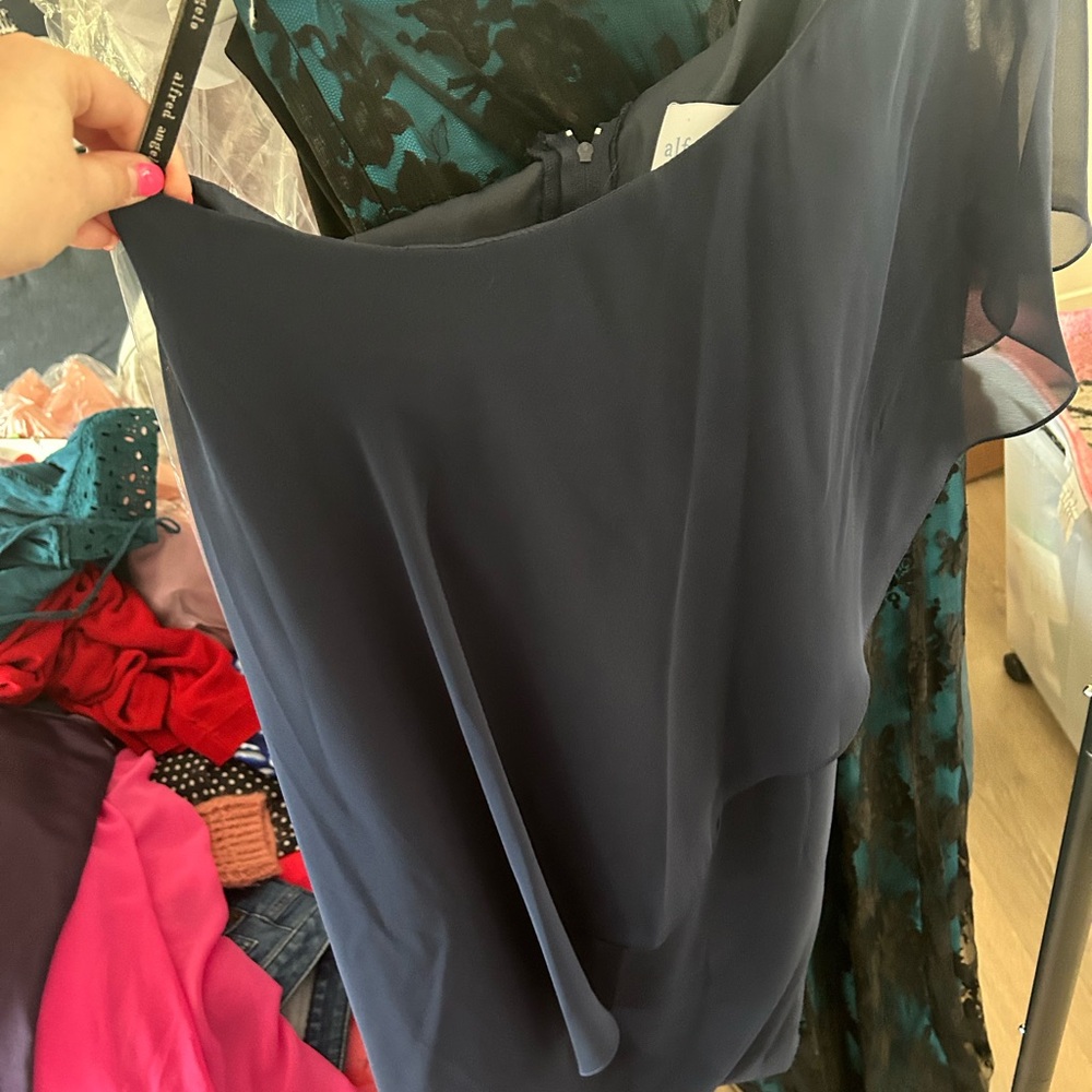 Alfred Angelo Midnight Blue Asymmetrical Dress